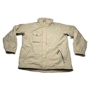 Columbia Men’s Convert Jacket Omni-tech Insulated Ski Coat Size Large Tan
